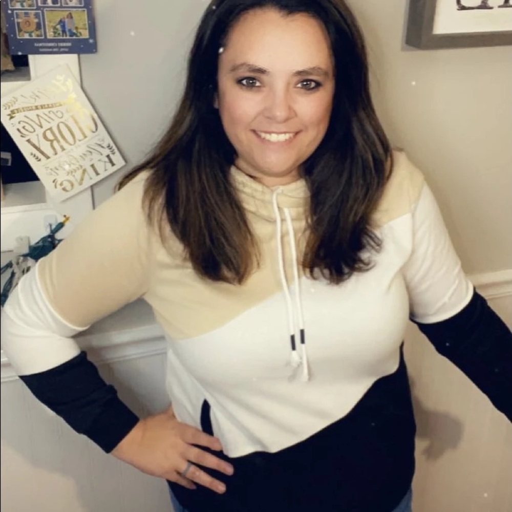 Color Block Double Hooded Hoodie